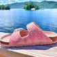 Pink Big Buckle Birkenstock with Embellished Buckles