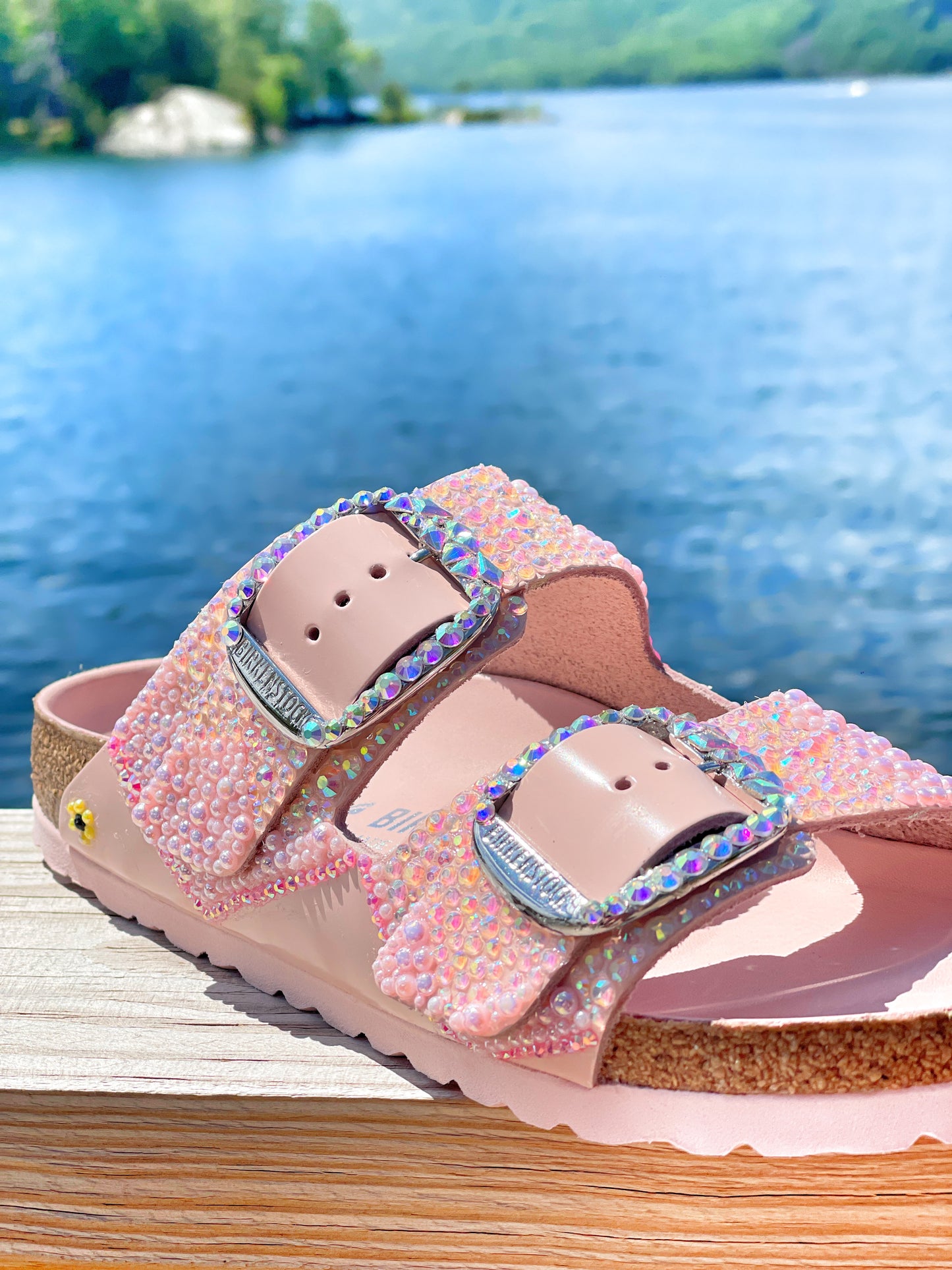 Pink Big Buckle Birkenstock with Embellished Buckles