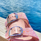 Pink Big Buckle Birkenstock with Embellished Buckles