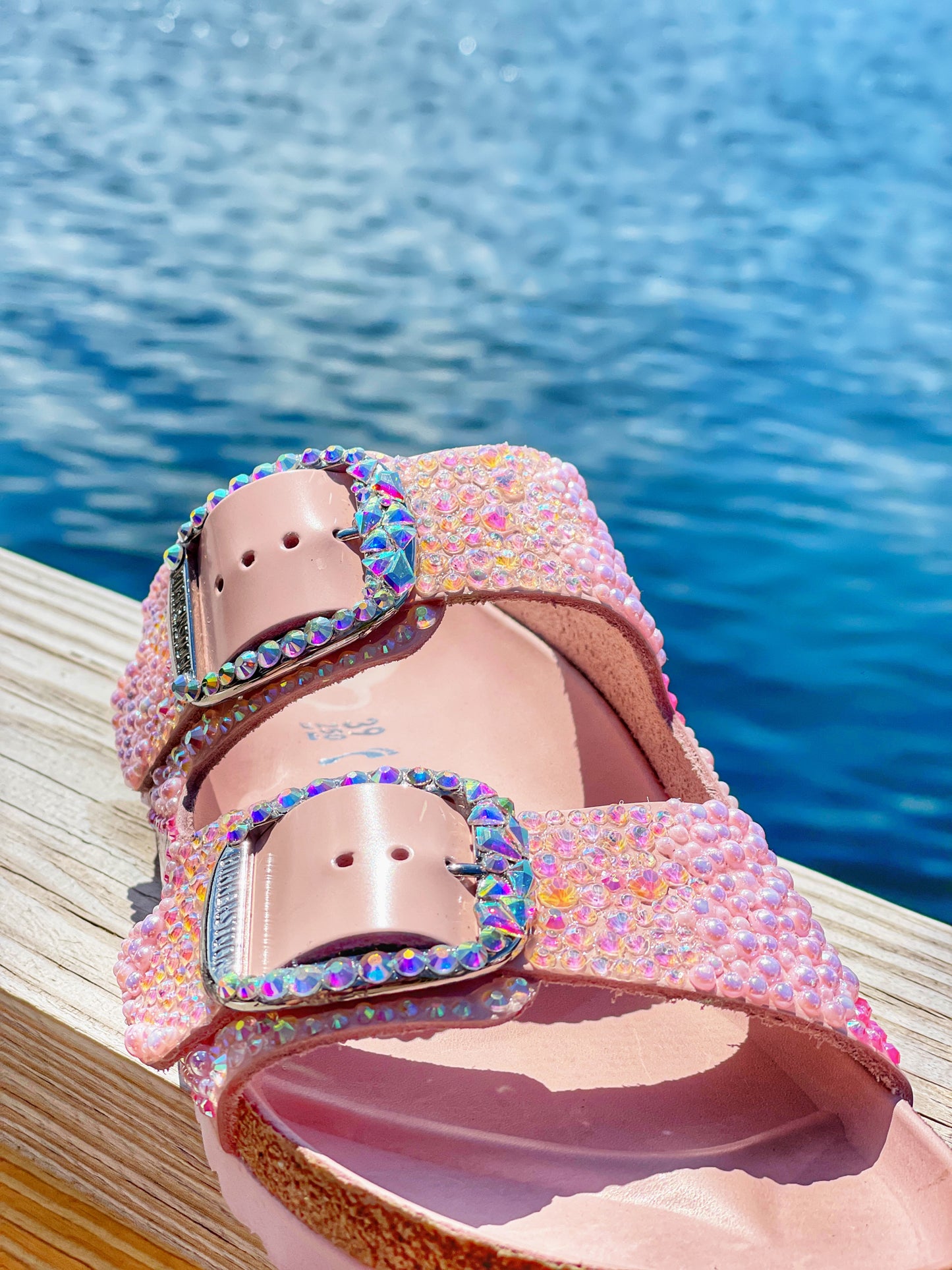 Pink Big Buckle Birkenstock with Embellished Buckles