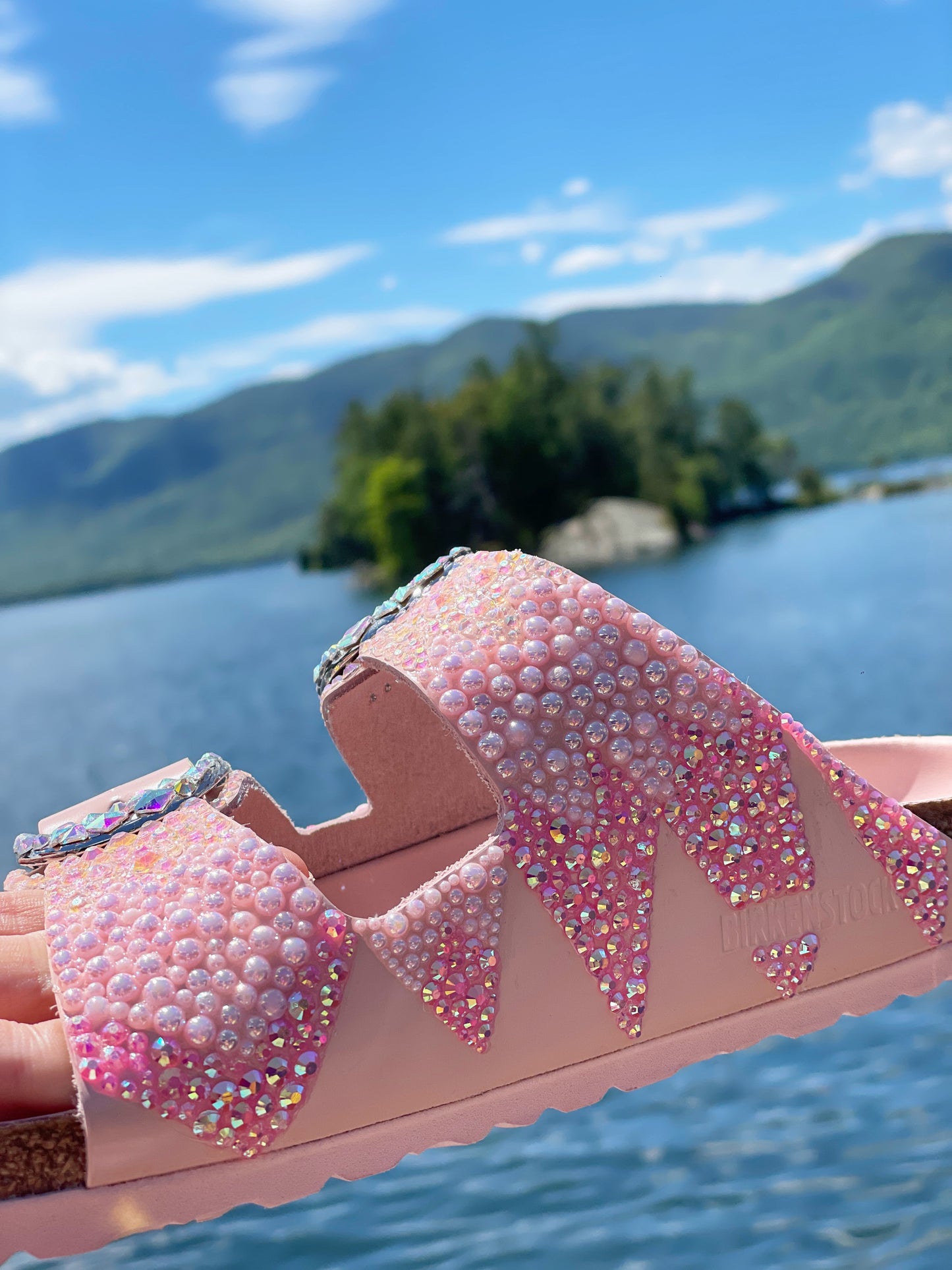 Pink Big Buckle Birkenstock with Embellished Buckles