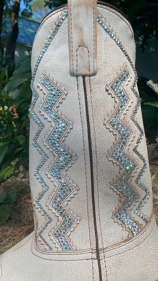 Laredo Wedding Cowboy Boots, Western Boots for Women, Sparkle Cowboy Boots