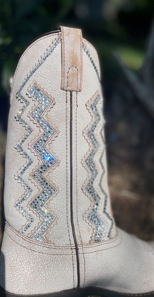 Laredo Wedding Cowboy Boots, Western Boots for Women, Sparkle Cowboy Boots