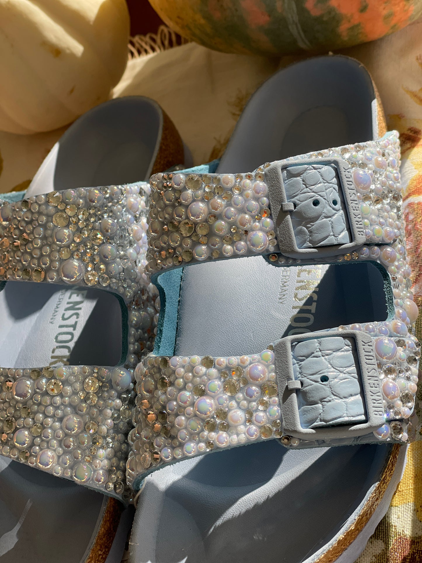 Blue Bridal Birkenstock Arizona