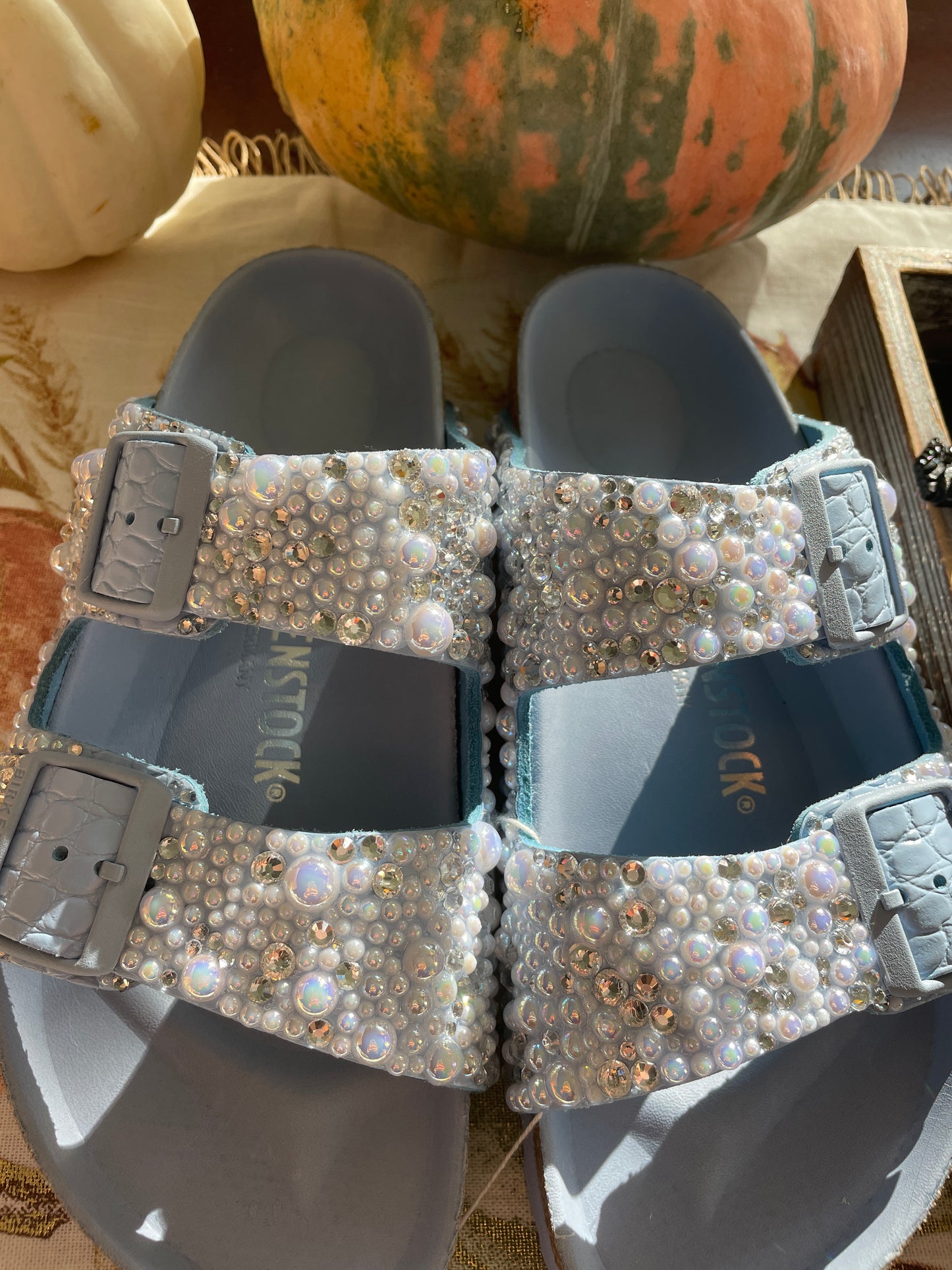Blue Bridal Birkenstock Arizona