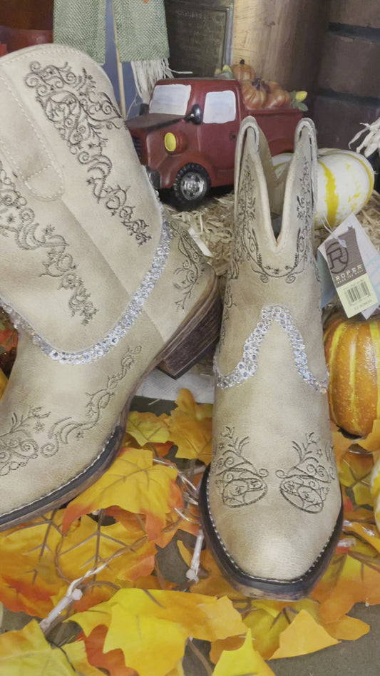 Roper Wedding Cowboy Boots, Western Boots for Women, Sparkle Cowboy Boots